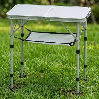 2ft Folding Portable Camping Table Aluminum Outdoor Table Adjustable Height